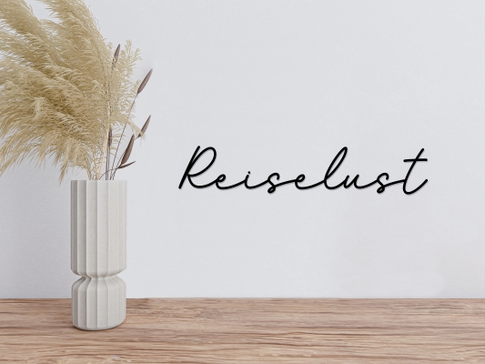 Schriftzug "Reiselust"